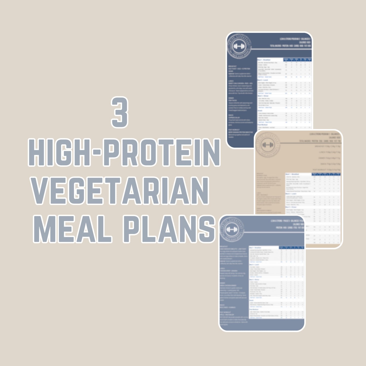 3 High-Protein Vegetarian Meal Plans